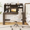 Tangkula Computer Desk w/Hutch 2 Power Outlets USB & Type-c charging Ports 3 Shelves - 3 of 4