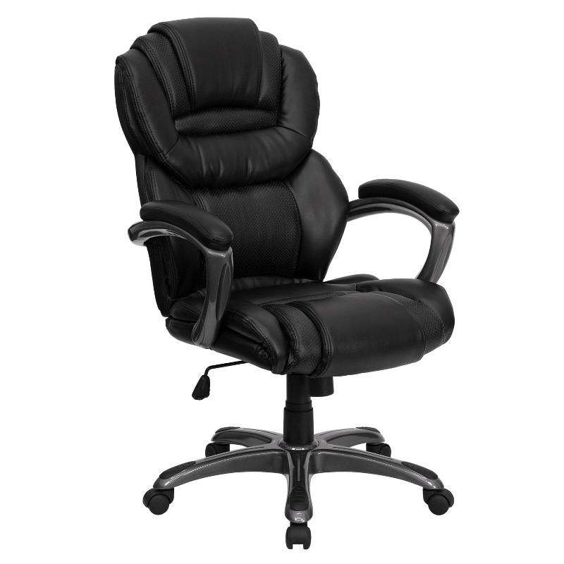 Emma and Oliver High Back Executive Swivel Ergonomic Office Chair with Accent Layered Seat/Back, 1 of 11