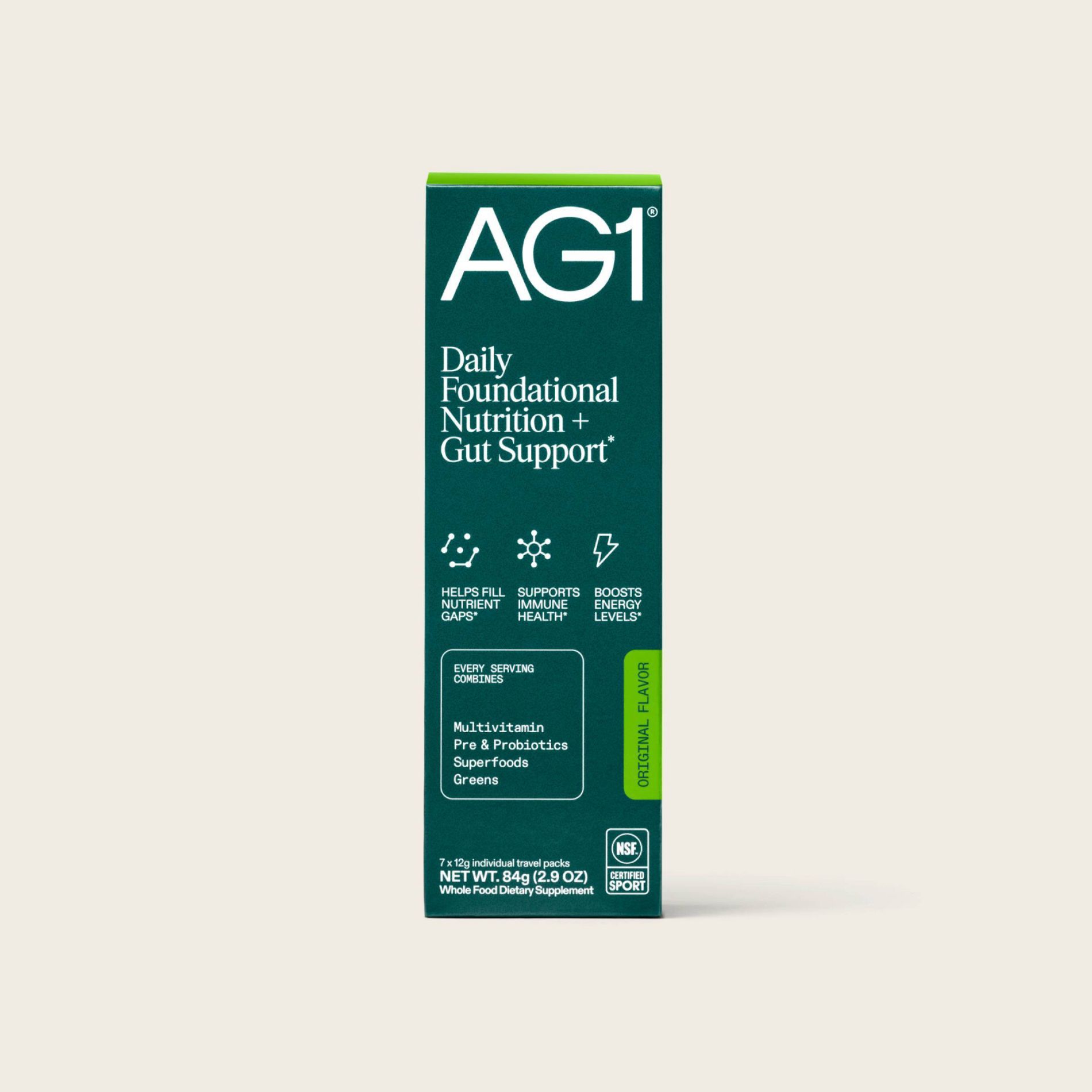 AG1 Daily Foundational Multivitamin Greens Powder - 7ct