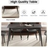 Okak Dining Table 55.12"/62.99"  Modern Artificial Stone Dining Table with Black Metal Leg for 6 People for Kitchen, Dining Room, Office - 4 of 4