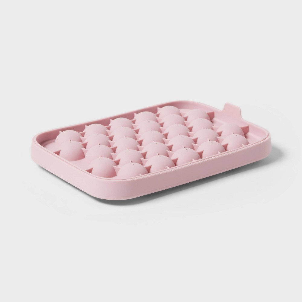 Silicone Sphere Ice Tray with Lid Pink - Room Essentialsâ„¢