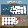 5x5 Ft Round Bale Hay Net for Horses, Nylon Knotless Slow Feeder Hay Net with 2'' Holes, Reduces Hay Waste, Ideal for for Horses and Goats - 4 of 4