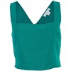 VENUS Womens Linen Cross Back Tank - 4 of 4