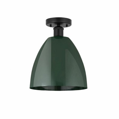 Plymouth Dome - 1 Light Semi-Flush Mount In Industrial Style-12.88 Inches Tall and 9 Inches Wide