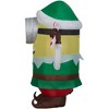 Gemmy Christmas Airblown Inflatable Stuart as Elf w/Candy Cane Universal, 3.5 ft Tall, White - 4 of 4