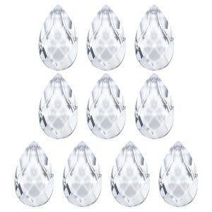 Unique Bargains Crystal Pendants Teardrop Beads for DIY Lamp Arts Crafts Decoration 10 Pcs - 1 of 4