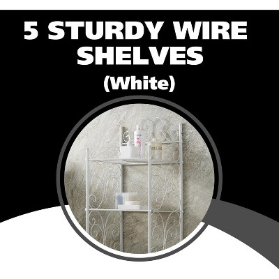 Pewter Wire 5-Tier Freestanding Storage Shelf for Kids