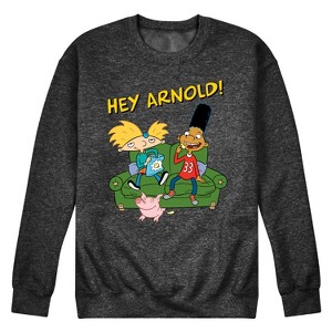 Men's - Hey Arnold! - Arnold, Gerald, and Abner Graphic Fleece Sweatshirt - 1 of 4
