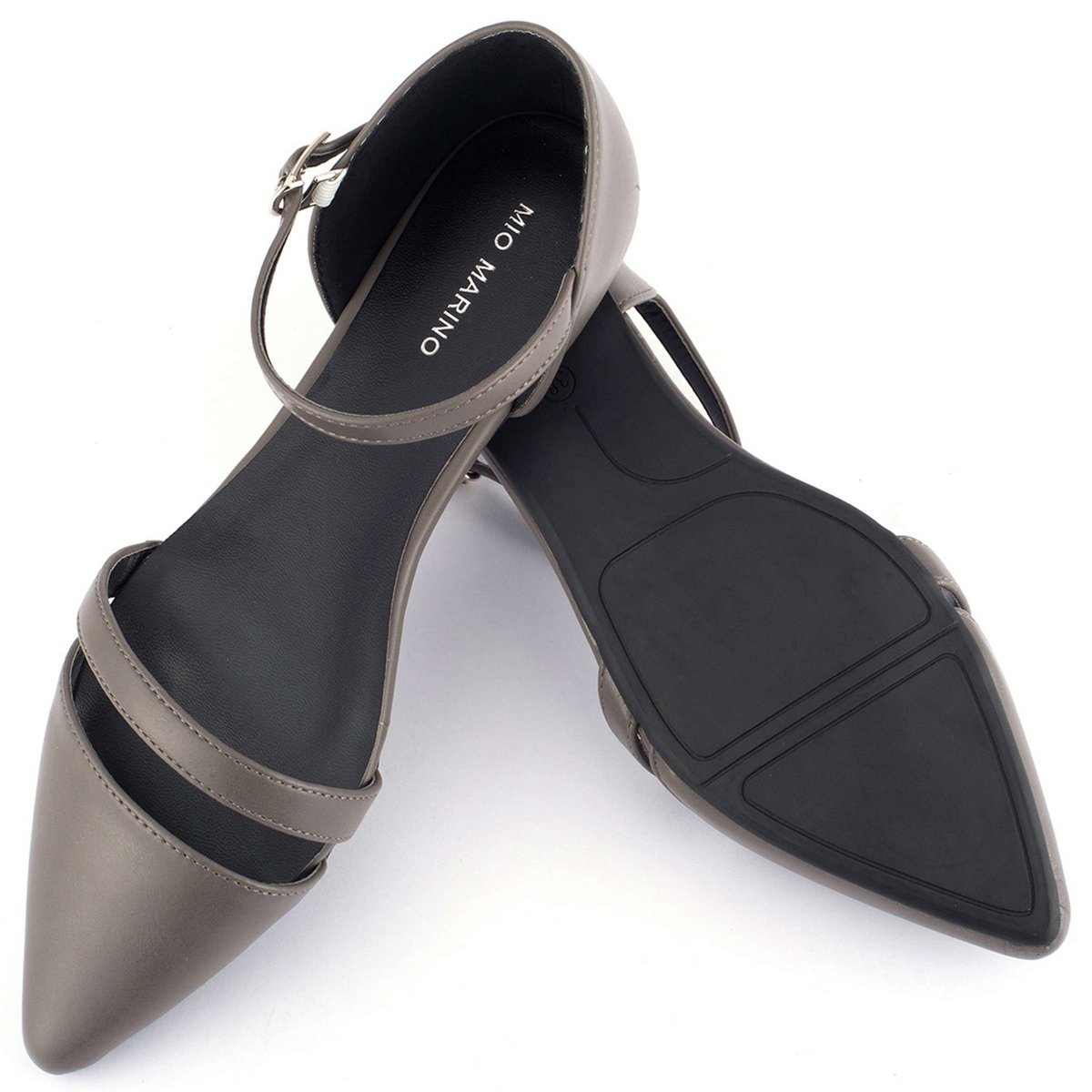 Обувь Mio Marino Women's Formal Flat Dress Shoes - Gray, Size: 5.5 — фото 5