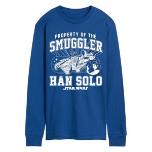 Men's - Star Wars - Property Of The Smuggler Han Solo Long Sleeve Graphic T-Shirt - 1 of 3