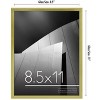 Americanflat Thin Picture Frame in Gold with Shatter Resistant Glass Horizontal and Vertical Formats for Wall & Tabletop - Picture Size 8.5x11" - 2 of 4