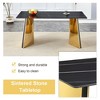 NicBex 63" Modern Dining Table with Sintered Stone Tabletop and Stainless Steel Butterfly Legs, Side Table for Dining Room - 2 of 4