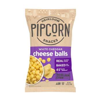 Pipcorn White Cheddar Cheese Balls - 4.5oz