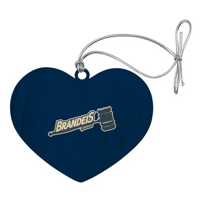 Brandeis University Primary Logo Heart Love Wood Christmas Tree Holiday Ornament