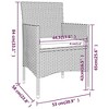 vidaXL Garden Furniture 5-Piece Set Garden Set Lounge Balcony Furniture Garden Table Garden Chair Garden Stool Poly Rattan Black - 4 of 4