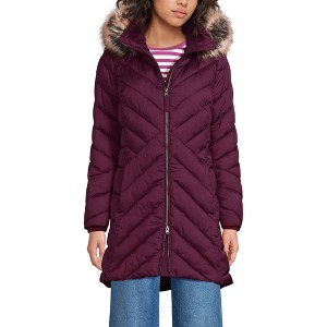 Lands' End Women's Insulated Cozy Fleece Lined Primaloft Coat - 1 of 4