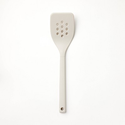 Kitchen Utensils Nylon Slotted Turner Spoon with Hanging Hole