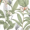 Botanical Powder White and Green Leaves Tropical Paste the Wall Wallpaper - 4 of 4