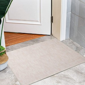Modern Solid Area Rug Washable Rug Stain Resistant Non-Slip Rug for Living Room Bedroom - 1 of 4