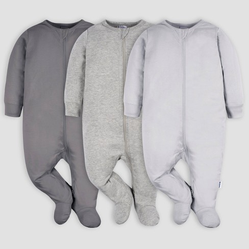 Never loose your grip' Organic Long-Sleeved Baby Bodysuit