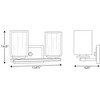 Progress Lighting Mast 2-Light Bath Vanity in Antique Bronze with Clear and Etched Glass Shades - 2 of 2