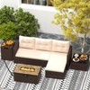 Tangkula 4 PCS Outdoor Furniture Set w/ 32" Fire Pit Table & Propane Tank Cover - 4 of 4