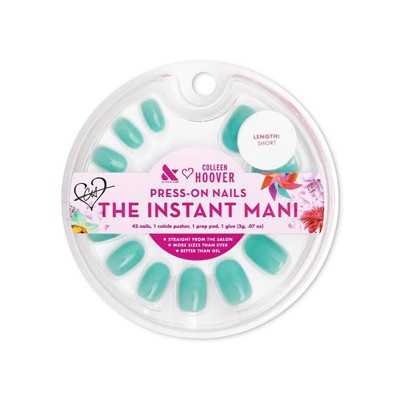 Olive & June Press-On Fake Nails - S Round - Fresh Aqua - 42ct