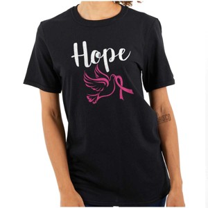 Women's Breast Cancer Awareness Hope Dove Graphic T Shirt Tees Brisco Brands - 1 of 1