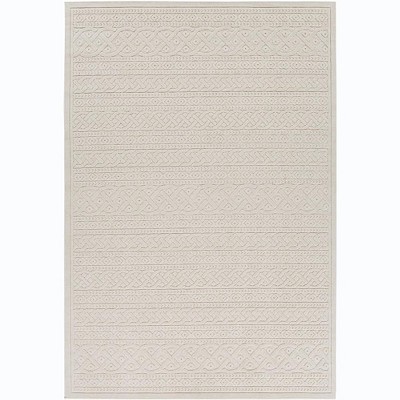 Mark & Day Vragender 5'3"x7'3" Rectangle Woven Indoor & Outdoor Area Rugs Cream: Stain-Resistant, Pet Friendly, Low Pile
