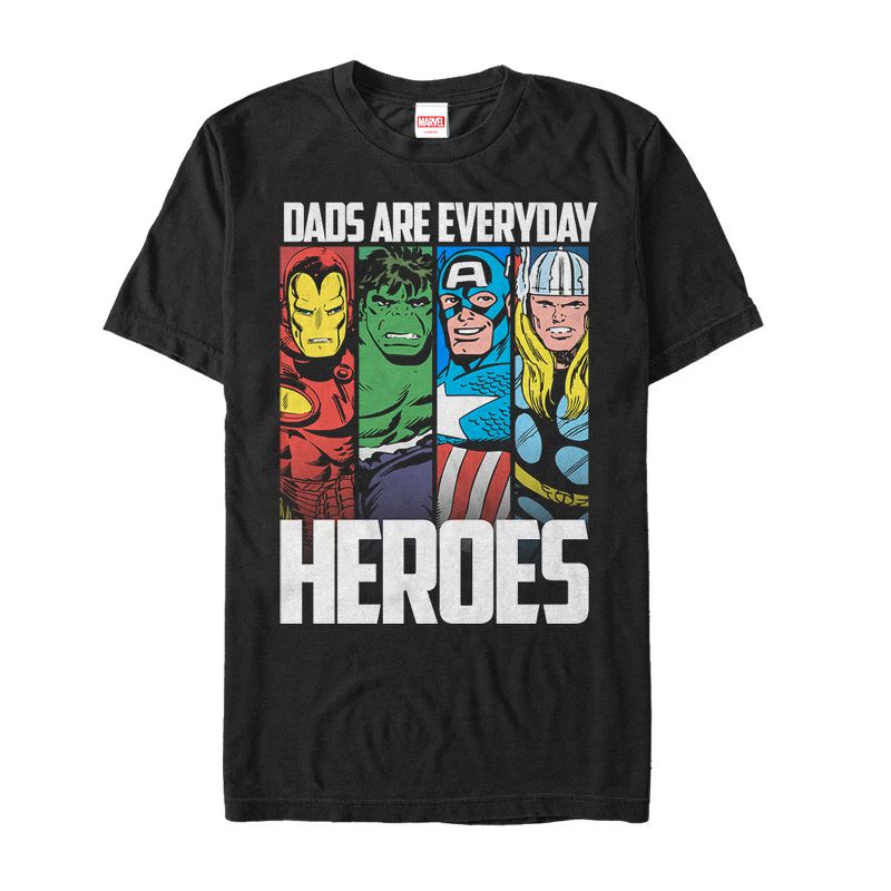 Men's Marvel Father's Day Avengers Everyday Heroes T-Shirt, 1 of 5