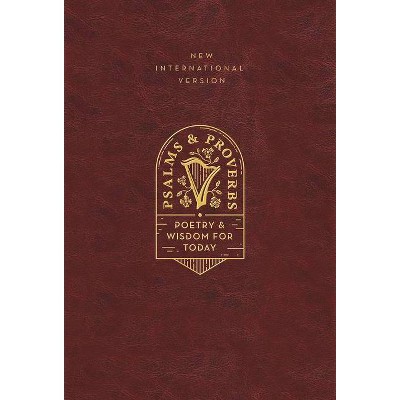 Niv, Psalms and Proverbs, Leathersoft Over Board, Burgundy, Comfort Print - by  Zondervan (Hardcover)