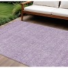 Lavender Lilac And Ivory Floral Washable Indoor Outdoor Area Rug - 2 of 4