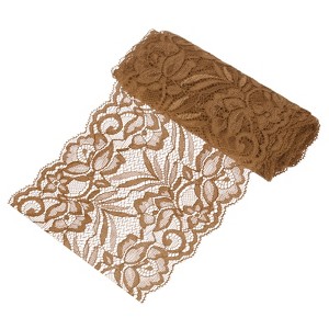 Unique Bargains Elastic Lace Fabric Ribbon Stretchy Trim W Floral Pattern for Bridal Wedding 1 Pc - 1 of 4