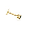 Pure Collection by Ross-Simons Blue Diamond Single Flat-Back Stud Earring in 14kt Yellow Gold - 3 of 4