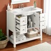 36 Inch Bathroom Vanity with Undermount Sink, Solid Wood Frame Free Standing Cabinet with 4 Drawers and 2 Soft Closing Doors - 3 of 4