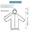 MOVSSOU EVA Rain Coat Reusable Raincoat Hoods Sleeves 2 Pack Adults White - 2 of 4
