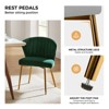 Isaac Velvet Dining Chair Set of 2 living Room Accent Chair with Tufted Back Side Chair| Karat Home - 4 of 4