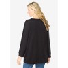 Woman Within Plus Size Crochet Trim Sweatshirt - 3 of 4