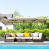 Outsunny 15ft Extra Large Patio Umbrella, UPF30+ Double-sided Rectangle Umbrella with Easy Crank Handle, 2 Vents for Garden Pool Lawn - 3 of 4