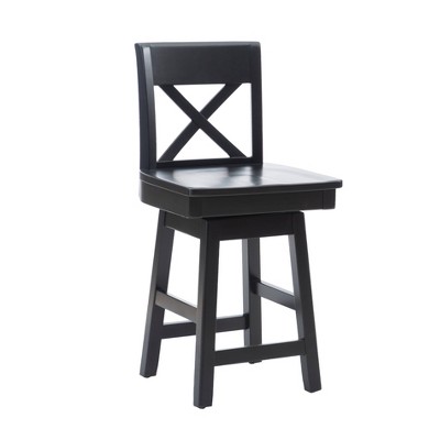 Linon Kiri 24" Swivel Seat Counter Height Barstool