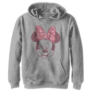 Boy's Disney Rose Bow Minnie Pull Over Hoodie - 1 of 4