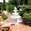 Sunnydaze 52"H Electric Fiberglass 4-Tier Fruit Top Outdoor Water Fountain, White Finish - image 2 of 4