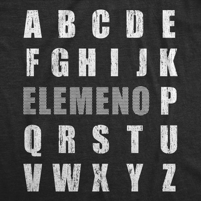 Мужские футболки Crazy Dog T-Shirts, Inc. Mens Funny T Shirts Elemeno Sarcastic Alphabet Graphic Novelty Tee For Men - Crazy Dog Men's T Shirt for Nerds Black L — фото 2