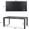 Modern Outdoor 7 Pieces Dining Set,Back Upholstered Dining Room Chair Set of 6 and Patio Table,Poolside Balcony Table and Chair-Cuddlewood - 4 of 4