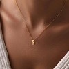 Dainty 14K Gold Plated Personalized Initial Choker: Tiny Letter Pendant for Women, Simple Elegant Gift - 2 of 4