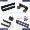 Itopfox 4 Piece Matte Black Bathroom Hardware Set Sturdy Screw Reinforced Towel Bar Holder Toilet Paper Holder Towel Hook Metal - 4 of 4