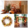 Unique Bargains Wedding Party Thanksgiving Halloween Decoration Autumn Maple Artificial Leaves Green Yellow 200 Pcs - 4 of 4