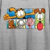 Garfield Characters Women's Heather Gray Short Sleeve Crew Neck Crop Tee - 2 of 3