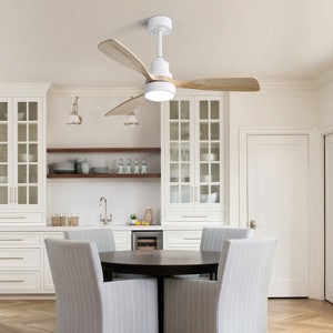 HOMLUX 48" Remote Control Ceiling Fan w/LED Lights 6-Speed Reversible Motor - 1 of 4