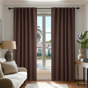 Deconovo 2 Panel Room Darkening Back Tab Window Curtains 52x84 - 1 of 4